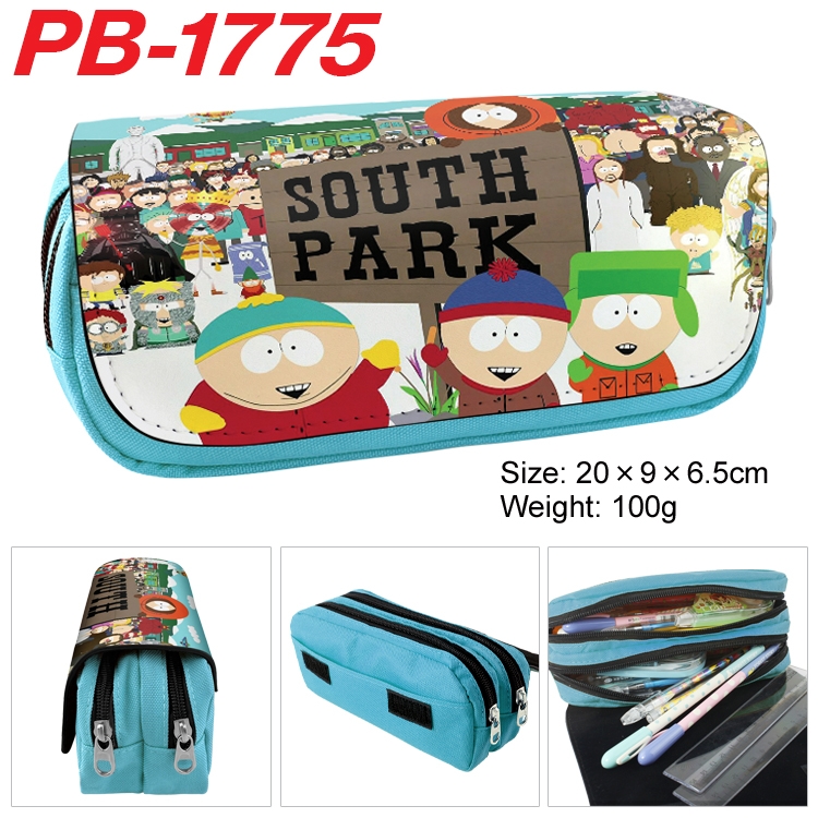South Park Anime double-layer pu leather printing pencil case 20×9×6.5cm PB-1775
