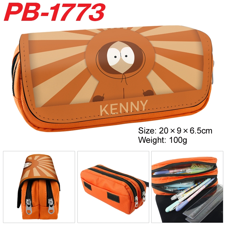 South Park Anime double-layer pu leather printing pencil case 20×9×6.5cm  PB-1773