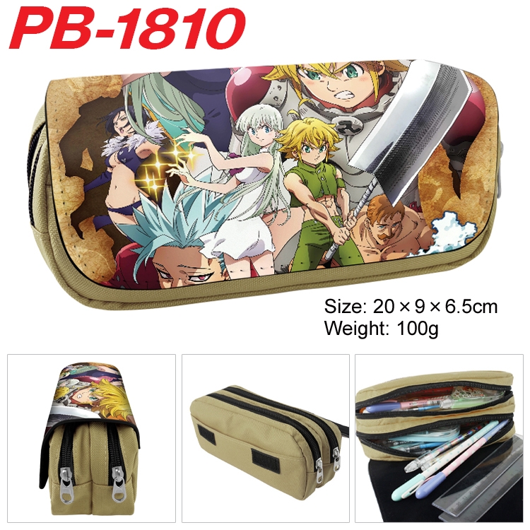 The Seven Deadly Sins Anime double-layer pu leather printing pencil case 20×9×6.5cm  PB-1810