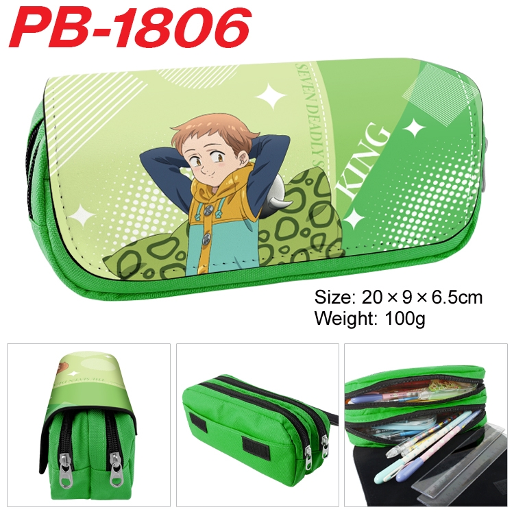 The Seven Deadly Sins Anime double-layer pu leather printing pencil case 20×9×6.5cm  PB-1806