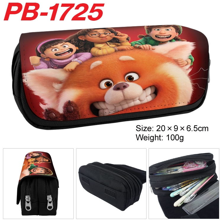 Turning Red Anime double-layer pu leather printing pencil case 20×9×6.5cm PB-1725