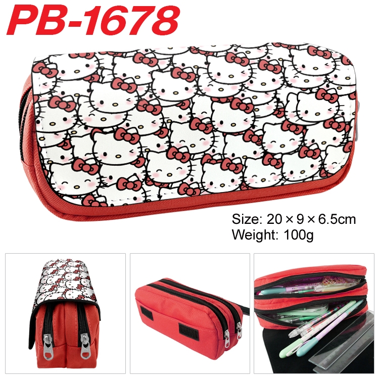 sanrio Anime double-layer pu leather printing pencil case 20×9×6.5cm PB-1678