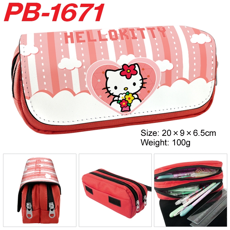 sanrio Anime double-layer pu leather printing pencil case 20×9×6.5cm PB-1671