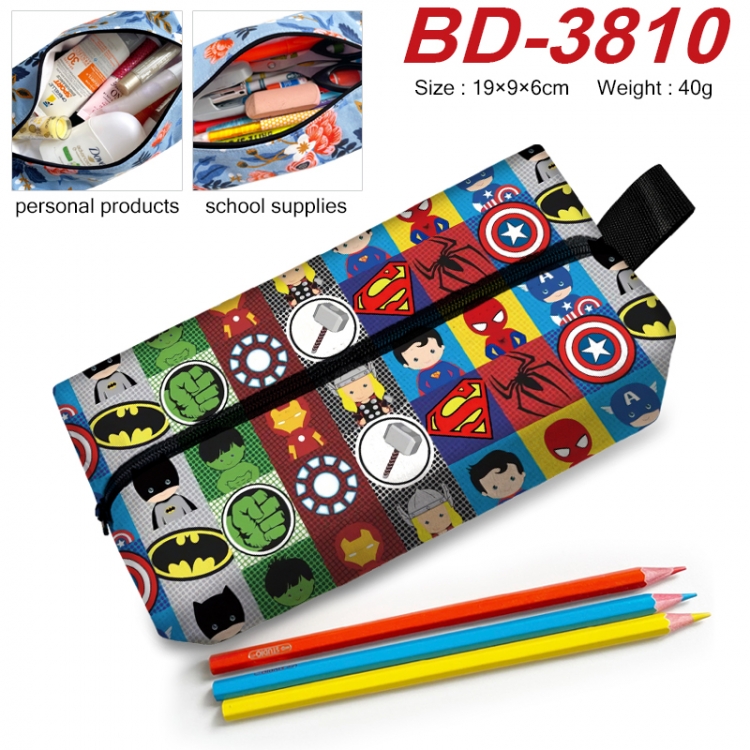 Superhero Movie Anime New Zipper Pen Bag Storage Bag Makeup Bag 19x9x6cm  BD-3810