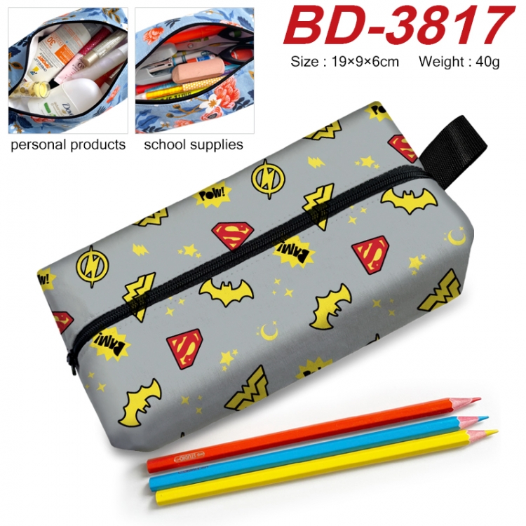 Superhero Movie Anime New Zipper Pen Bag Storage Bag Makeup Bag 19x9x6cm  BD-3817