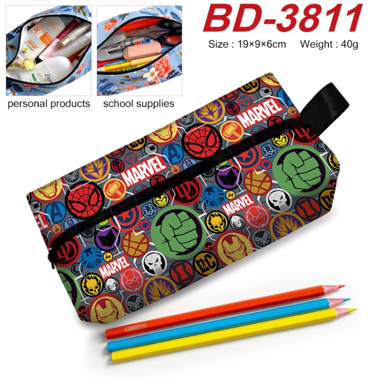 Superhero Movie Anime New Zipper Pen Bag Storage Bag Makeup Bag 19x9x6cm  BD-3811
