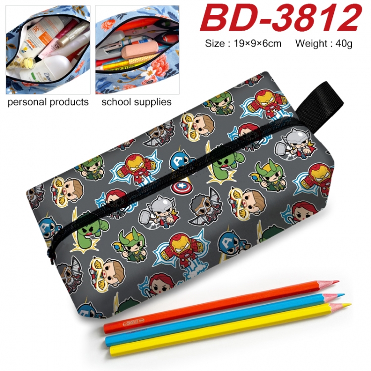 Superhero Movie Anime New Zipper Pen Bag Storage Bag Makeup Bag 19x9x6cm BD-3812