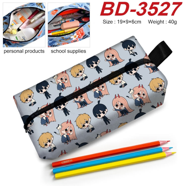 Chainsaw man Anime New Zipper Pen Bag Storage Bag Makeup Bag 19x9x6cm BD-3527