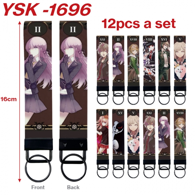 Dangan-Ronpa Anime mobile phone rope keychain 16CM a set of 12  YSK-1696