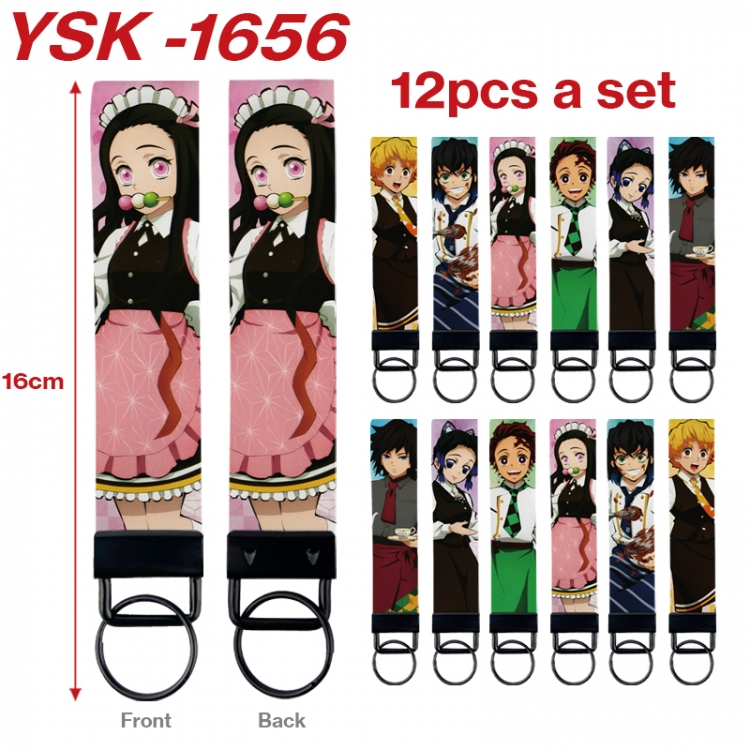 Demon Slayer Kimets Anime mobile phone rope keychain 16CM a set of 12 YSK-1656