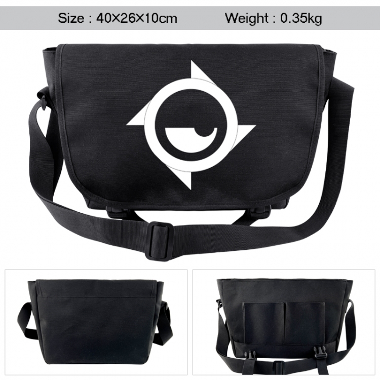 SPY×FAMILY Anime black double button waterproof single shoulder crossbody bag 40x26x10cm