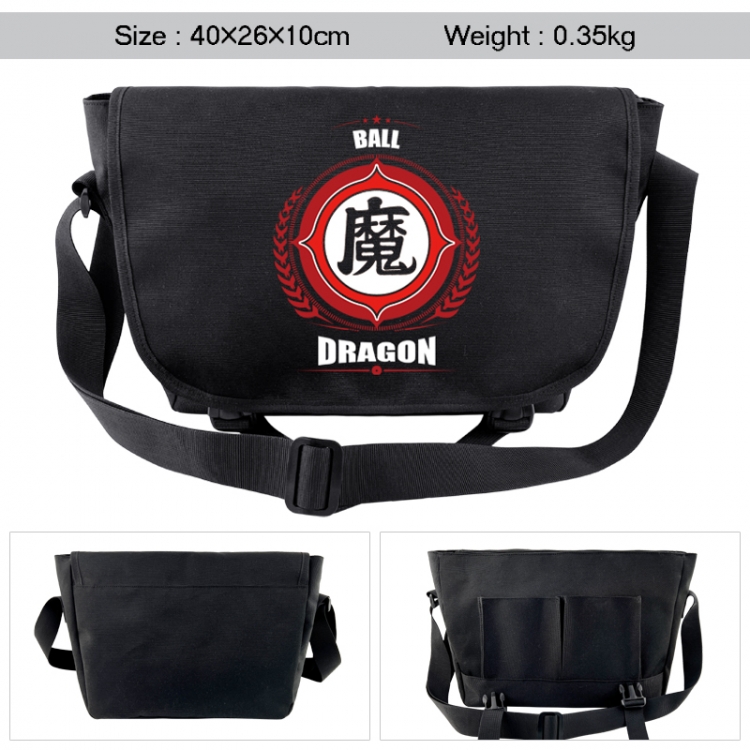 DRAGON BALL Anime black double button waterproof single shoulder crossbody bag 40x26x10cm