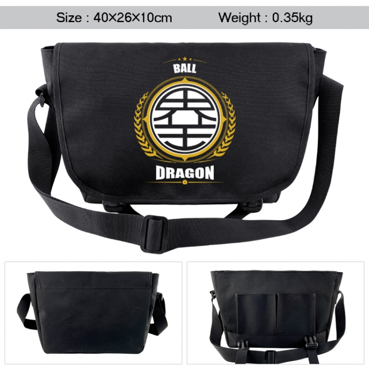 DRAGON BALL Anime black double button waterproof single shoulder crossbody bag 40x26x10cm