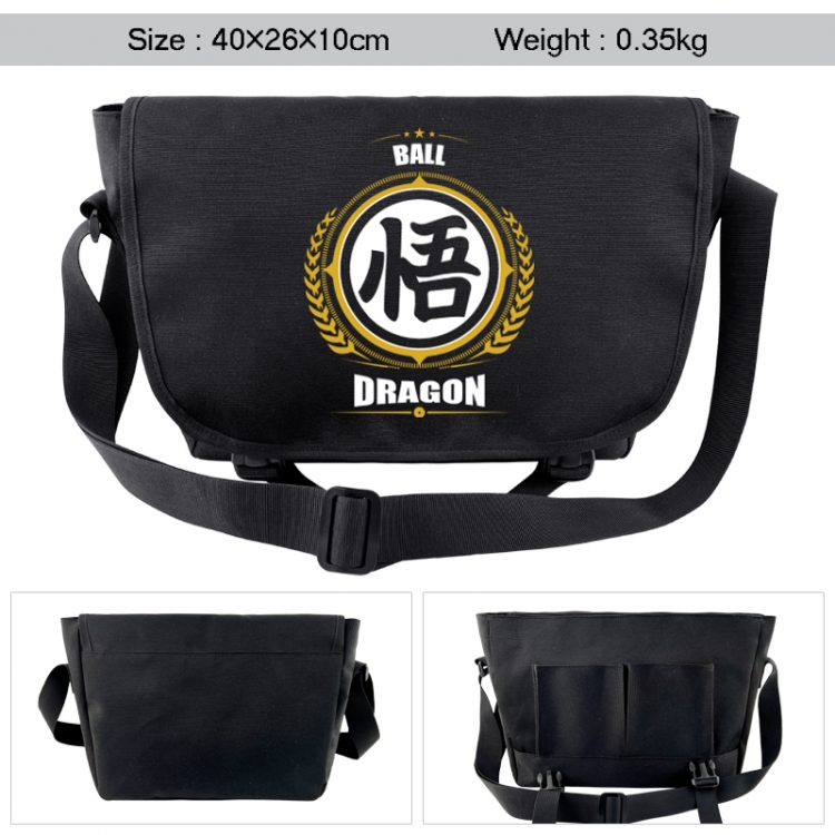 DRAGON BALL Anime black double button waterproof single shoulder crossbody bag 40x26x10cm