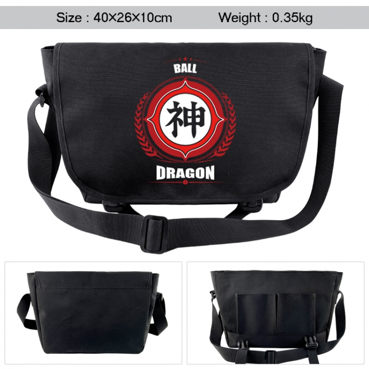 DRAGON BALL Anime black double button waterproof single shoulder crossbody bag 40x26x10cm