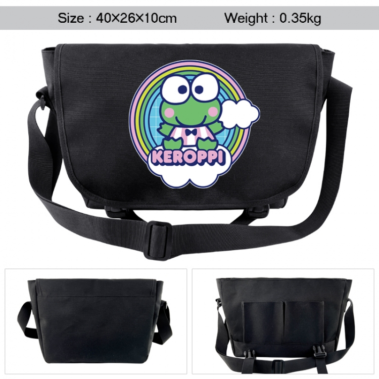sanrio Anime black double button waterproof single shoulder crossbody bag 40x26x10cm