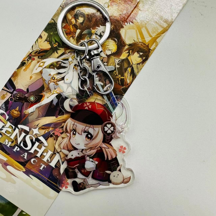 Genshin Impact  Anime peripheral acrylic key chain pendant price for 5 pcs