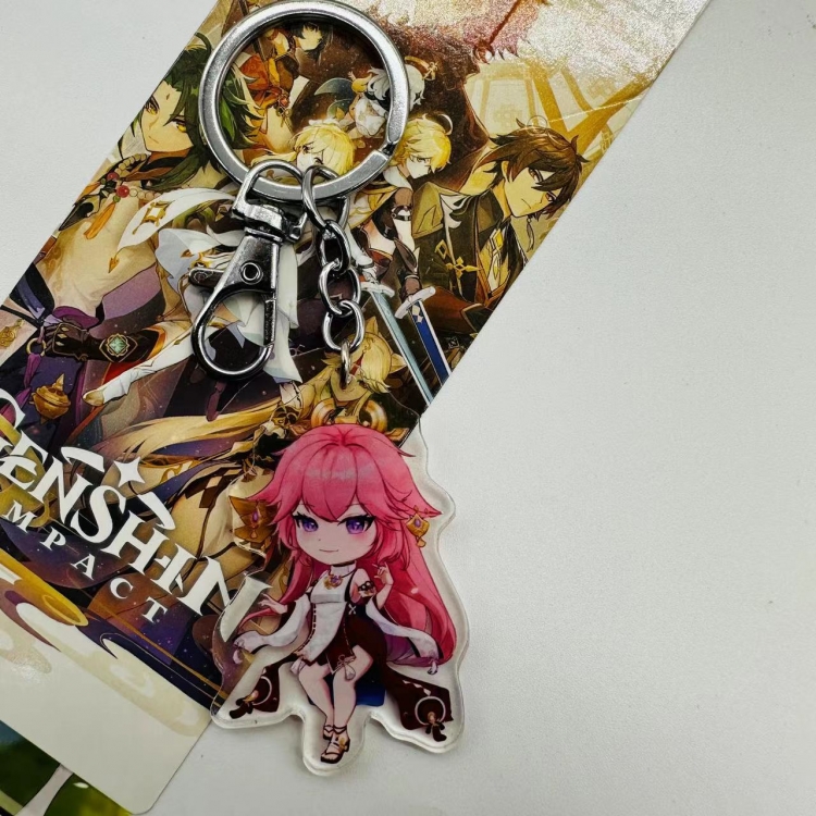 Genshin Impact  Anime peripheral acrylic key chain pendant price for 5 pcs