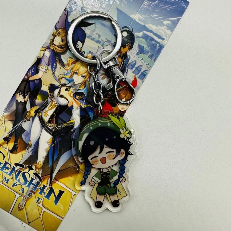 Genshin Impact  Anime peripheral acrylic key chain pendant price for 5 pcs