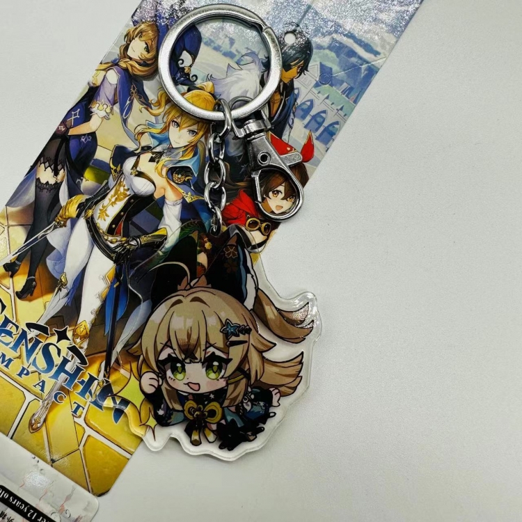 Genshin Impact  Anime peripheral acrylic key chain pendant price for 5 pcs