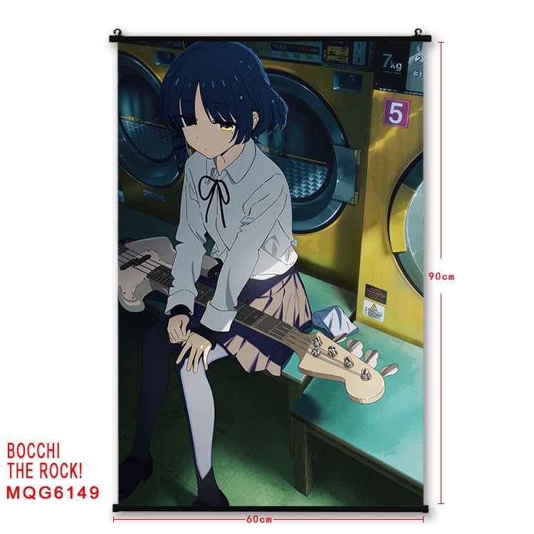 Bocchi the rock  Anime black Plastic rod Cloth painting Wall Scroll 60X90CM MQG-6149