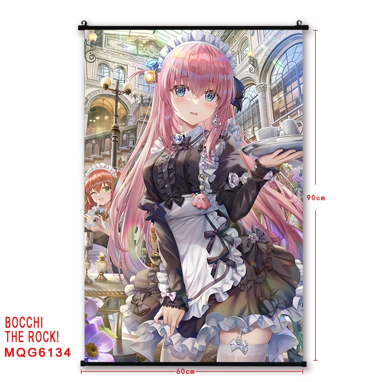 Bocchi the rock  Anime black Plastic rod Cloth painting Wall Scroll 60X90CM  MQG-6134