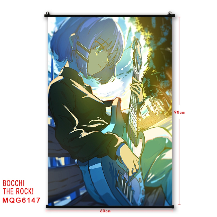 Bocchi the rock  Anime black Plastic rod Cloth painting Wall Scroll 60X90CM  MQG-6147