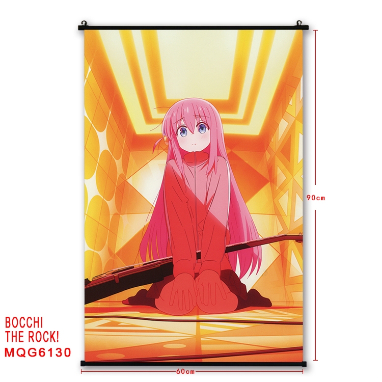 Bocchi the rock  Anime black Plastic rod Cloth painting Wall Scroll 60X90CM  MQG-6130