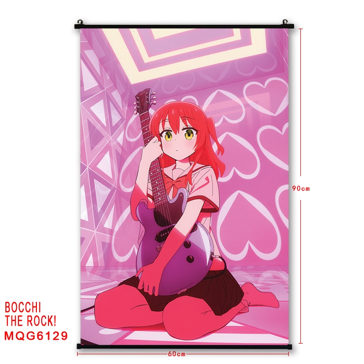 Bocchi the rock  Anime black Plastic rod Cloth painting Wall Scroll 60X90CM  MQG-6129