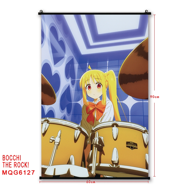 Bocchi the rock  Anime black Plastic rod Cloth painting Wall Scroll 60X90CM  MQG-6127