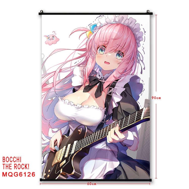 Bocchi the rock  Anime black Plastic rod Cloth painting Wall Scroll 60X90CM MQG-6126