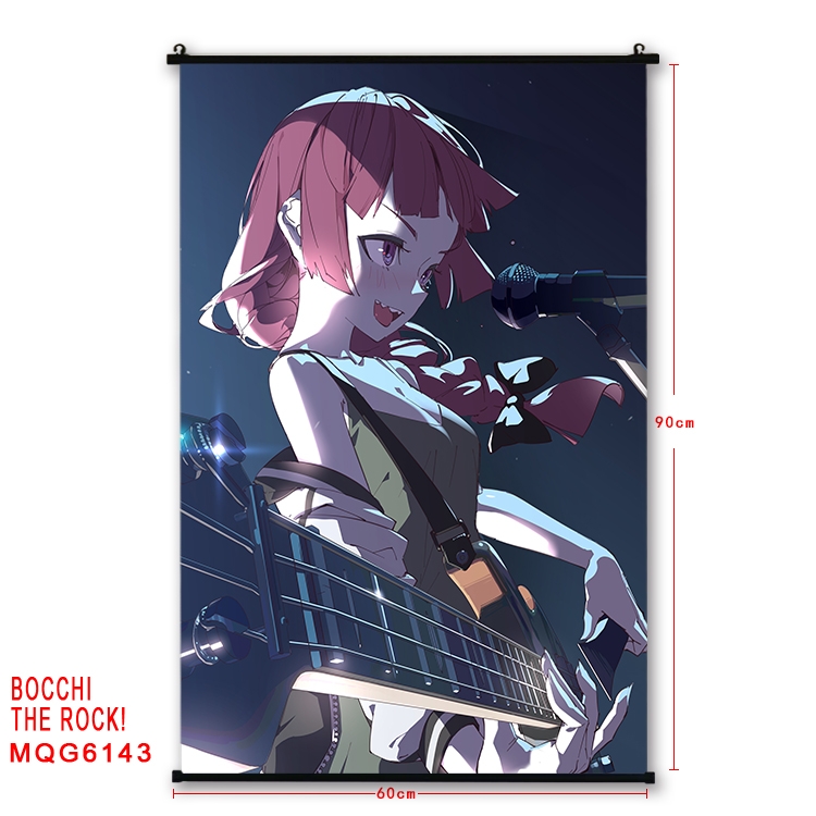 Bocchi the rock  Anime black Plastic rod Cloth painting Wall Scroll 60X90CM MQG-6143