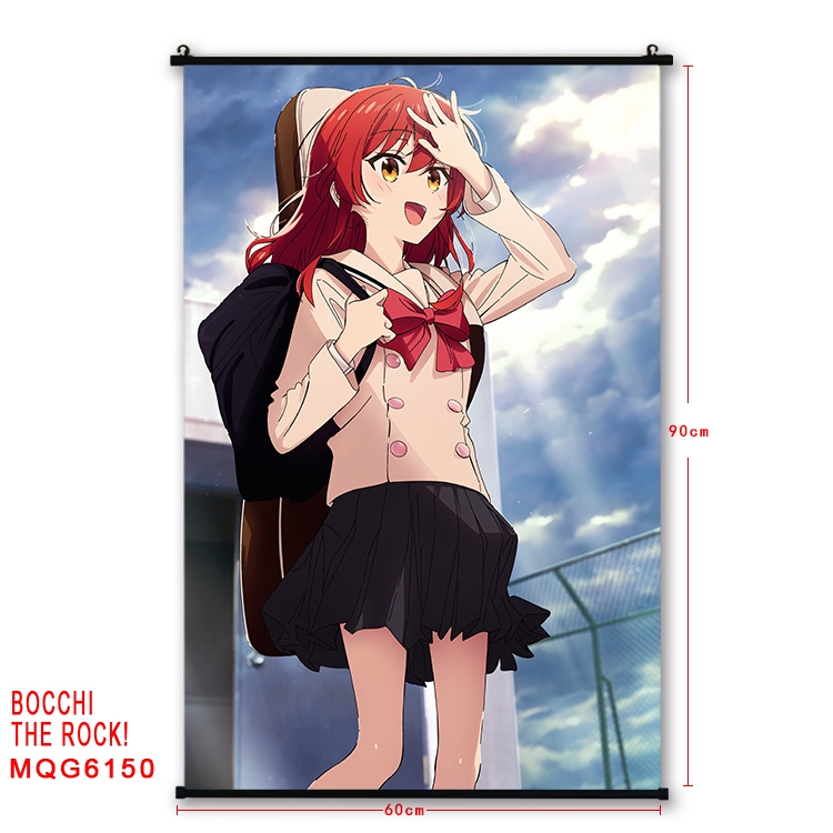 Bocchi the rock  Anime black Plastic rod Cloth painting Wall Scroll 60X90CM  MQG-6150