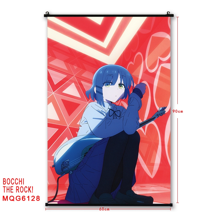 Bocchi the rock  Anime black Plastic rod Cloth painting Wall Scroll 60X90CM MQG-6128