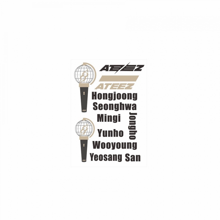 ATEEZ Star Concert Support Colorful Sparkling Pink Tattoo Sticker Decoration Sticker price for 20 pcs