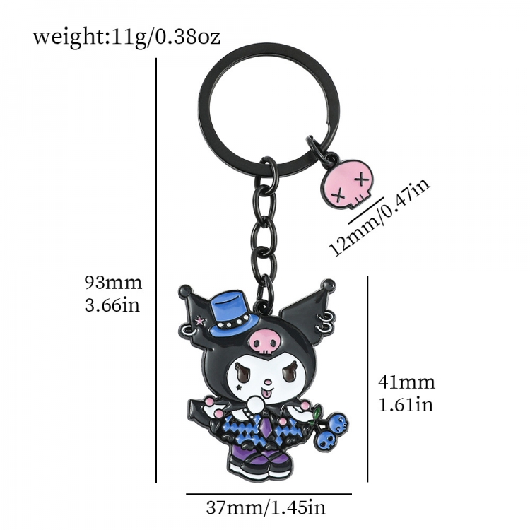 Sanrio Metal keychain cute cartoon decoration bag hanging decoration price for 5 pcs style D