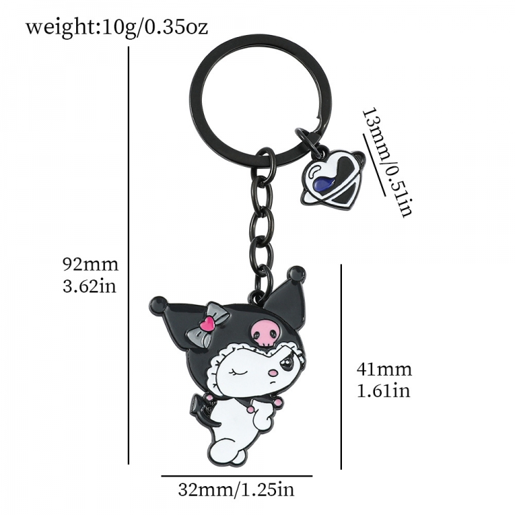 Sanrio Metal keychain cute cartoon decoration bag hanging decoration price for 5 pcs style E