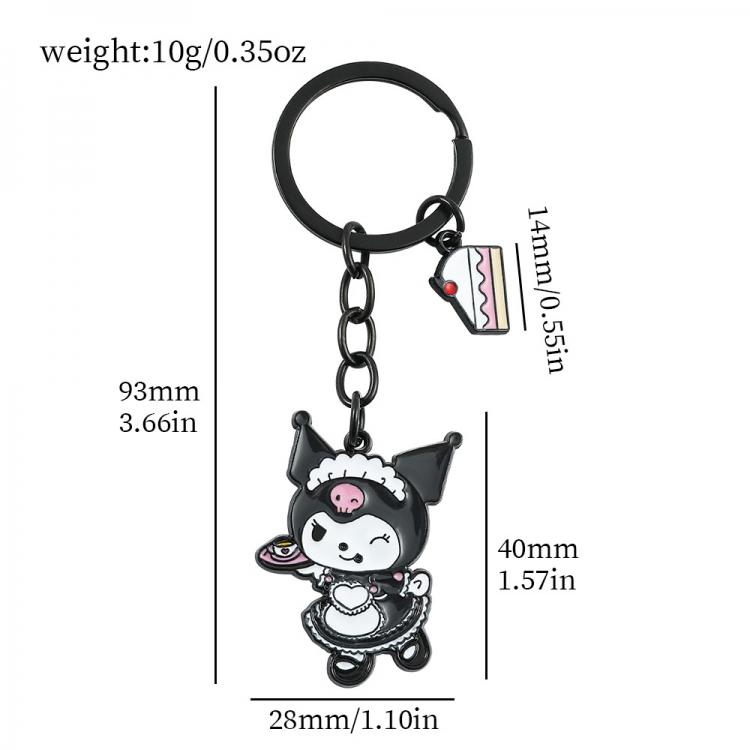 Sanrio Metal keychain cute cartoon decoration bag hanging decoration price for 5 pcs style C
