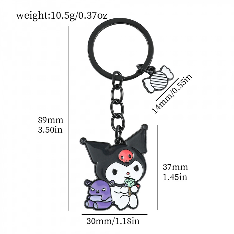 Sanrio Metal keychain cute cartoon decoration bag hanging decoration price for 5 pcs style B