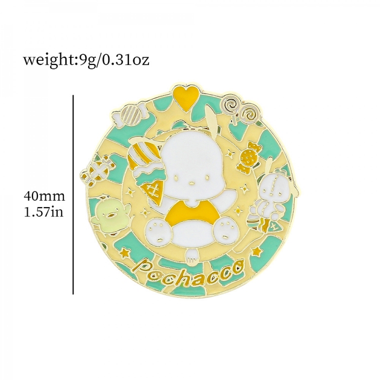 Sanrio Pompompurin Metal badge cute cartoon decoration bag brooch