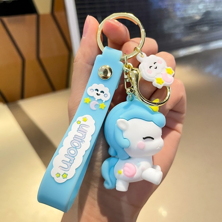 Unicorn Cartoon peripheral car keychain bag hanging accessories price for 5 pcs