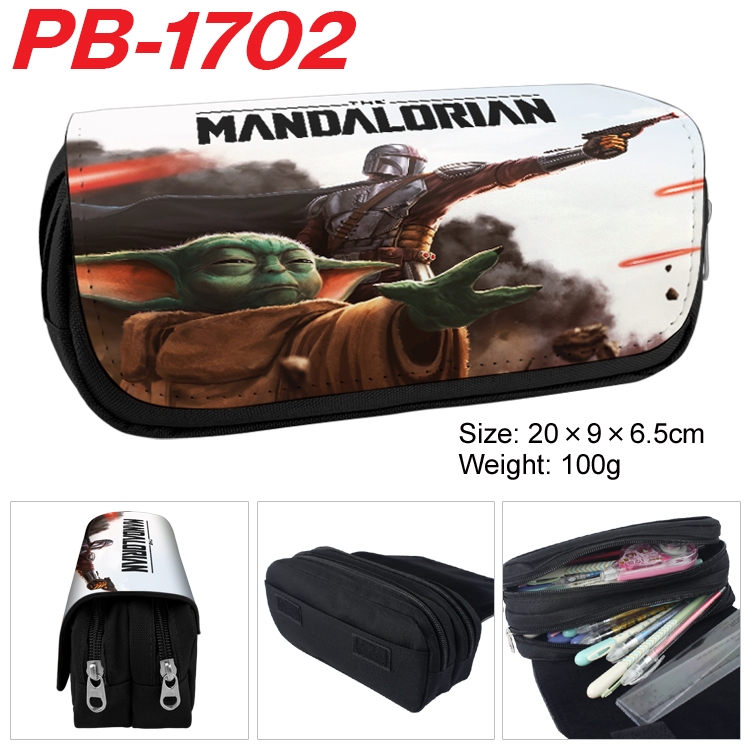 Star Wars Anime double-layer pu leather printing pencil case 20×9×6.5cm PB-1702
