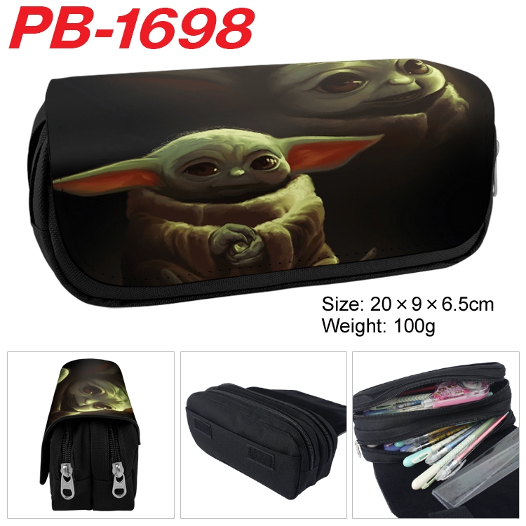 Star Wars Anime double-layer pu leather printing pencil case 20×9×6.5cm PB-1698
