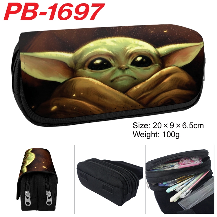 Star Wars Anime double-layer pu leather printing pencil case 20×9×6.5cm PB-1697