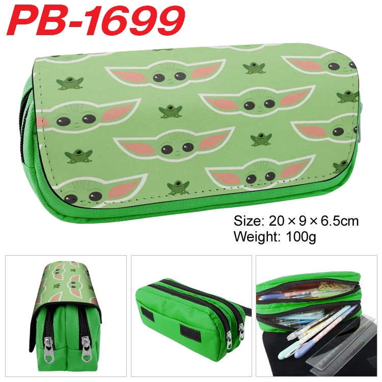 Star Wars Anime double-layer pu leather printing pencil case 20×9×6.5cm PB-1699