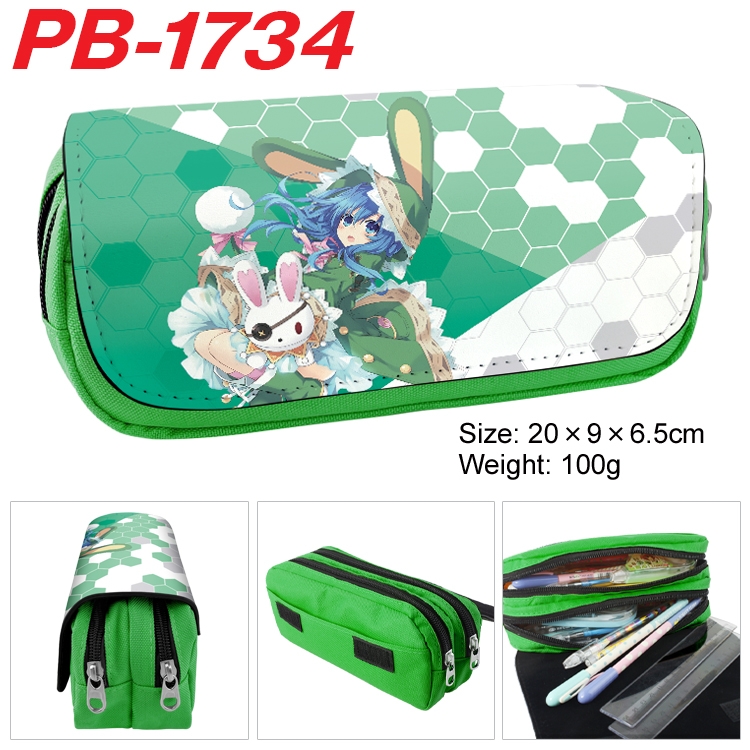 Date-A-Live Anime double-layer pu leather printing pencil case 20×9×6.5cm PB-1734