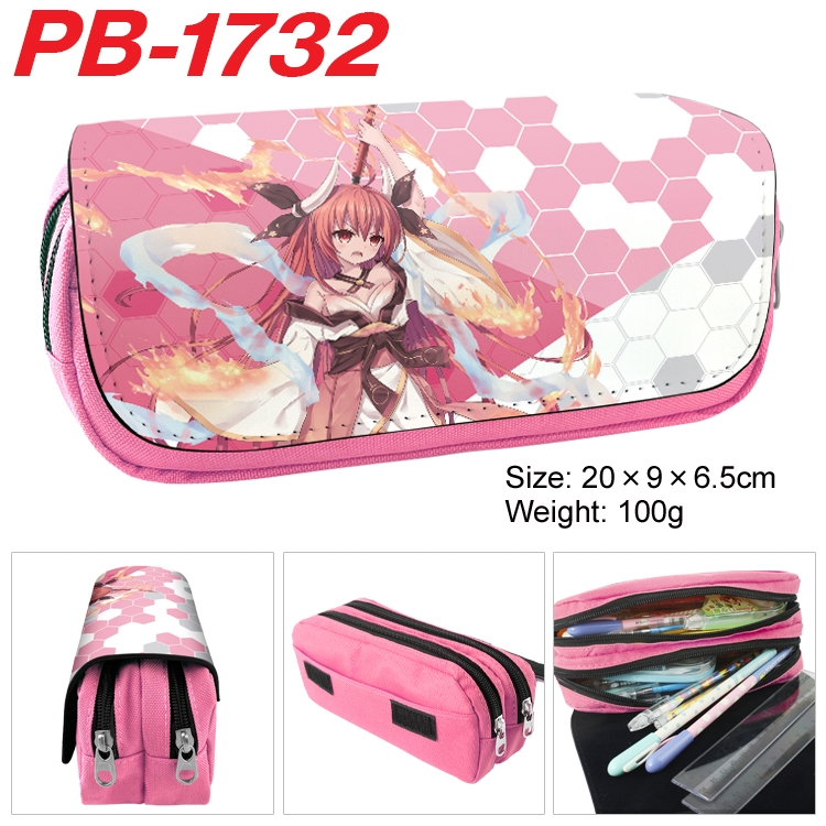 Date-A-Live Anime double-layer pu leather printing pencil case 20×9×6.5cm PB-1732