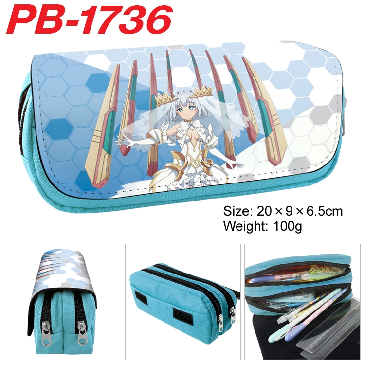 Date-A-Live Anime double-layer pu leather printing pencil case 20×9×6.5cm PB-1736