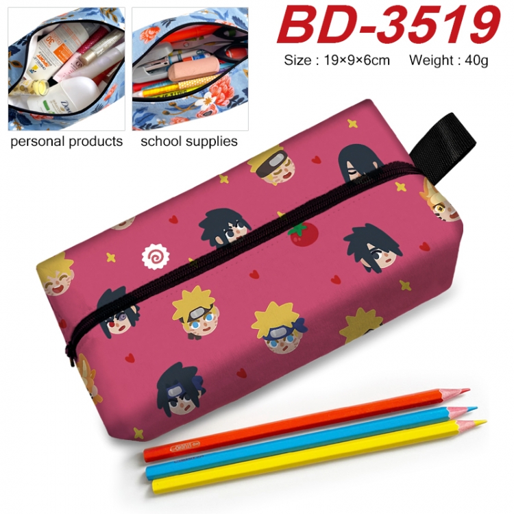 Naruto Anime New Zipper Pen Bag Storage Bag Makeup Bag 19x9x6cm BD-3519