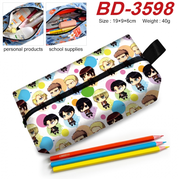 Shingeki no Kyojin  Anime New Zipper Pen Bag Storage Bag Makeup Bag 19x9x6cm  BD-3598